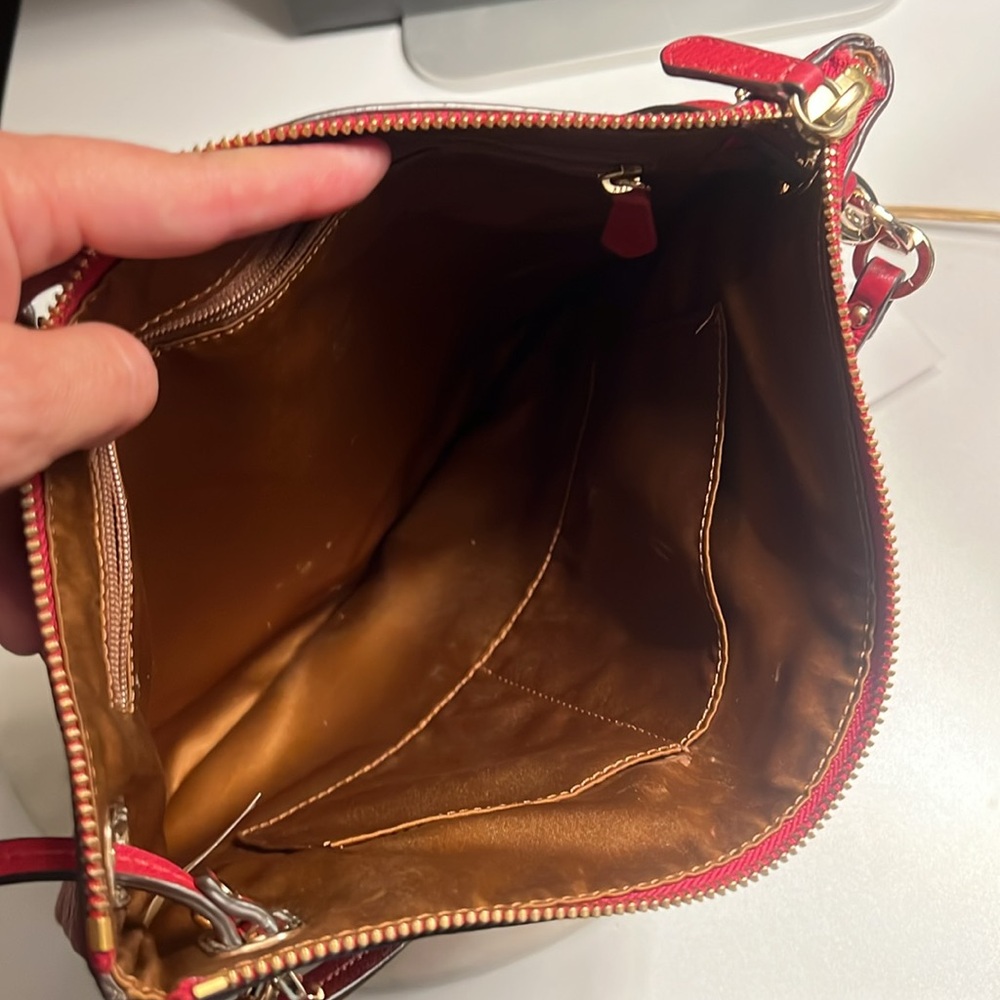🛑 1 hour sale. Coach, Red Pebbled Leather Shoulder Bag - Picture 7 of 13